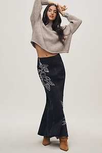The Wolf Gang Franka Embroidered Maxi Skirt