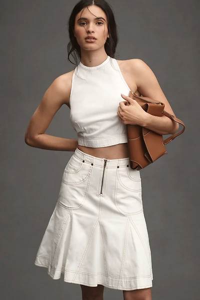 Pilcro Fluted Knee-Length Skirt