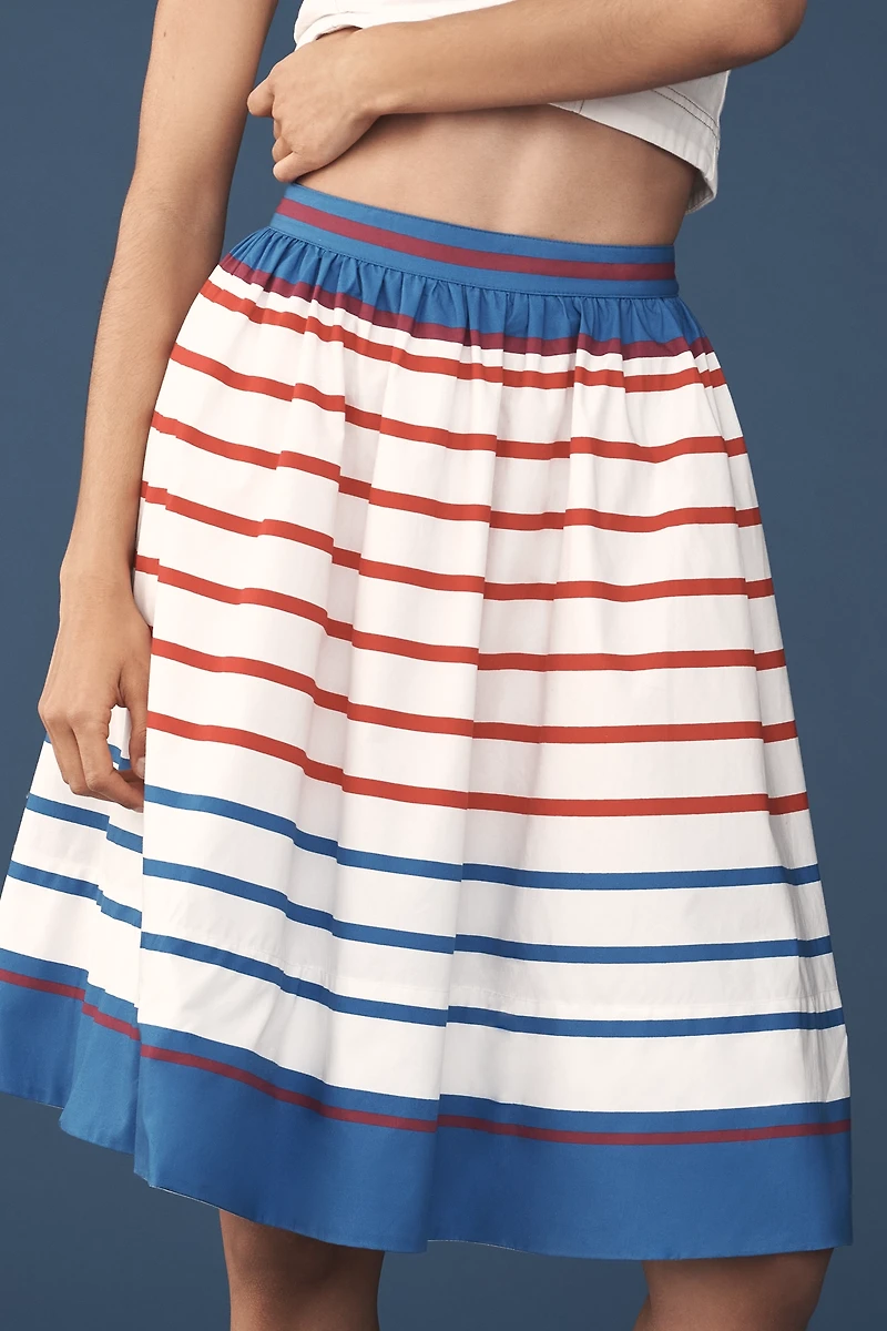 The Jacie Poplin Skirt by Maeve