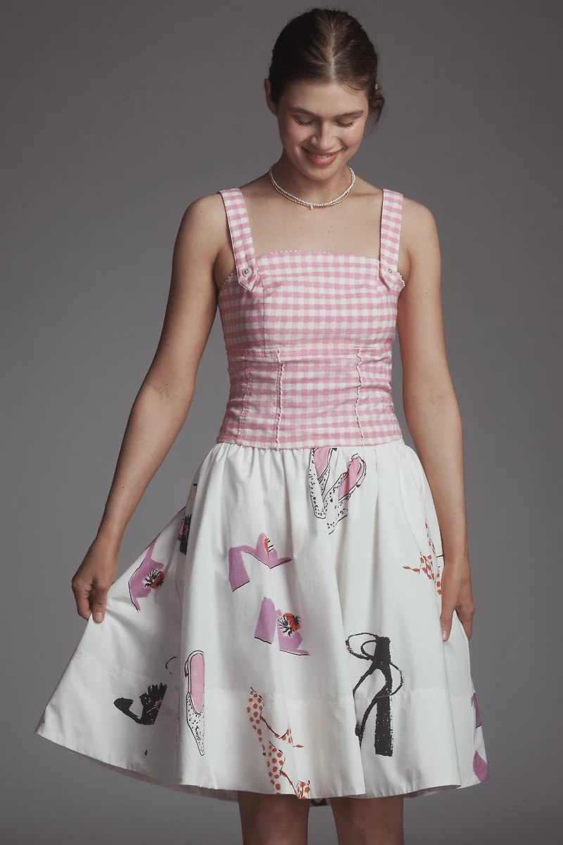 The Jacie Poplin Printed Knee-Length Skirt by Maeve: Danielle Kroll Edition