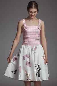 The Jacie Poplin Printed Knee-Length Skirt by Maeve: Danielle Kroll Edition