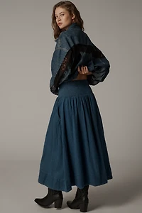 The Tommie Zip-Front Midi Skirt