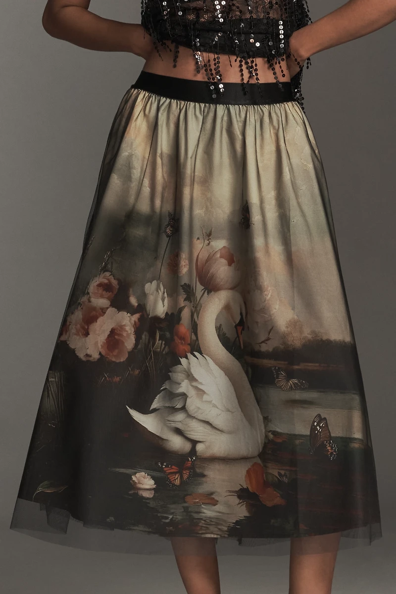 By Anthropologie Wondernight Midi Skirt