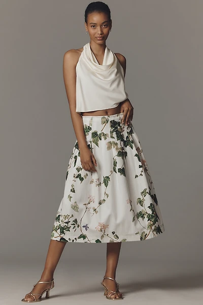 By Anthropologie Paneled Waist Midi Skirt