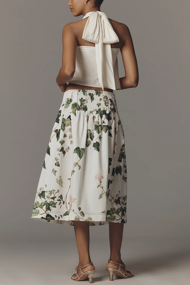 By Anthropologie Paneled Waist Midi Skirt