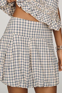 Maeve Bubble-Hem Mini Skirt