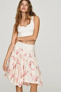 By Anthropologie Cotton Hanky-Hem Skirt