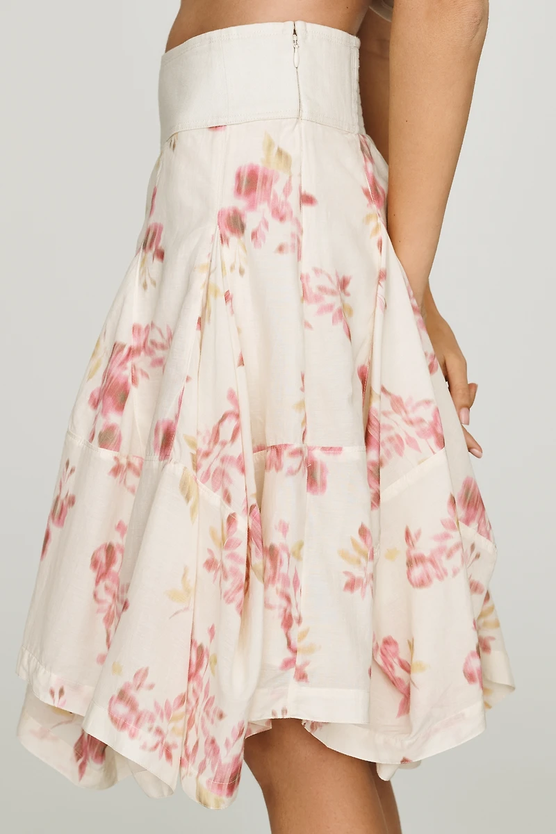By Anthropologie Cotton Hanky-Hem Skirt