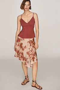 By Anthropologie Asymmetrical Seamed Midi Skirt