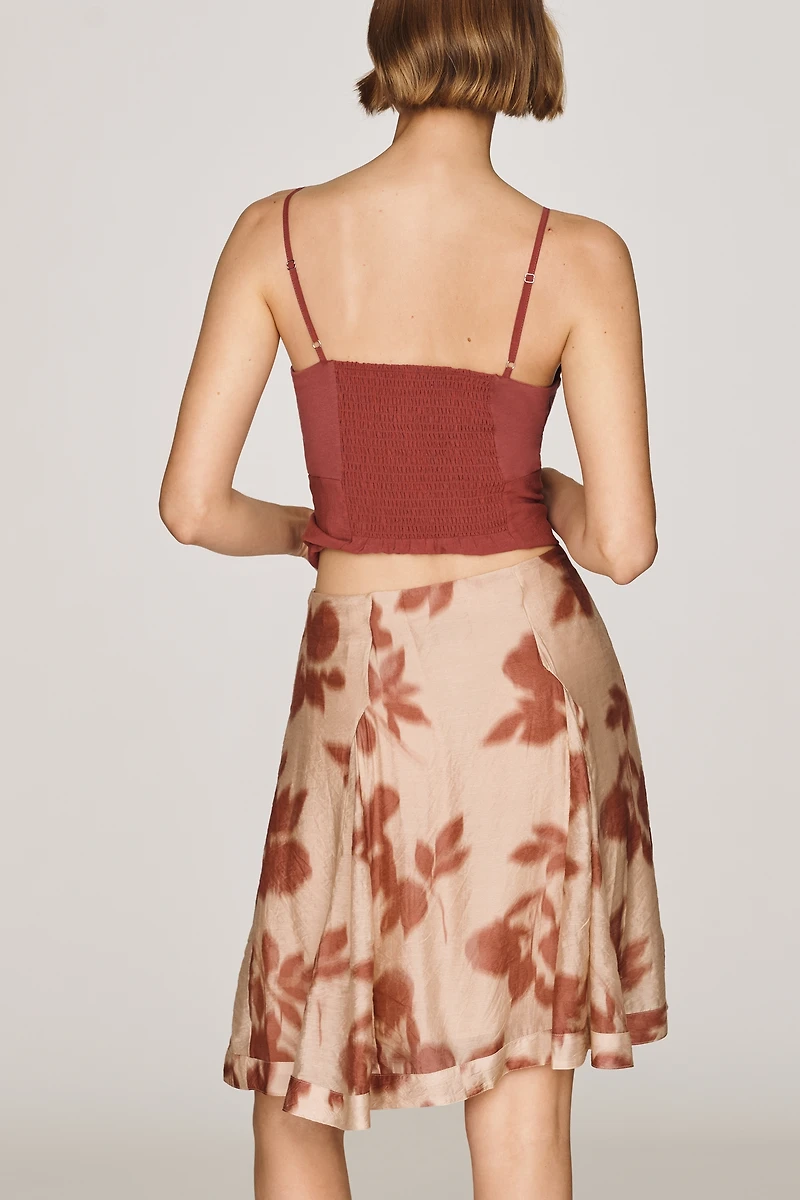 By Anthropologie Asymmetrical Seamed Midi Skirt