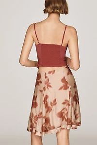 By Anthropologie Asymmetrical Seamed Midi Skirt