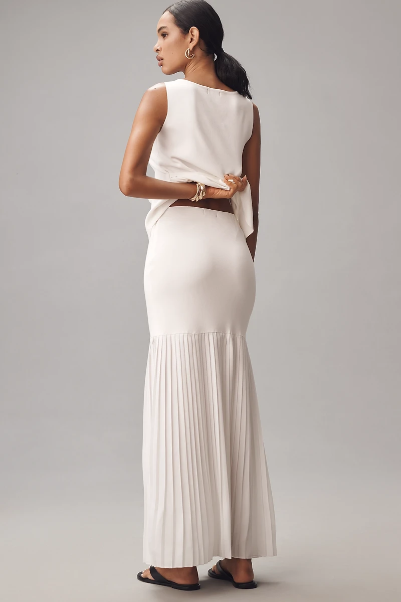 BLITHE Twofer Pleated Maxi Skirt