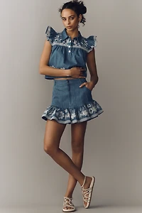 Love The Label Kiki Ruffled Mini Skirt