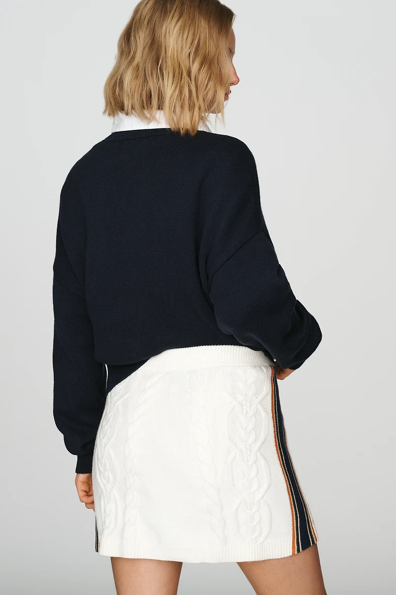 Maeve Preppy Knit Mini Skirt