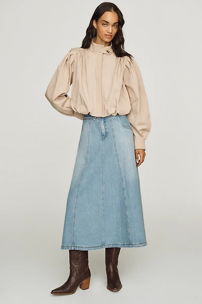 Pilcro Denim A-Line Maxi Skirt
