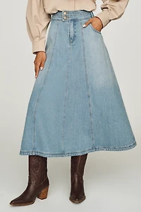 Pilcro Denim A-Line Maxi Skirt