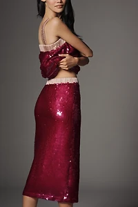 Maude Clara Sequin Midi Skirt