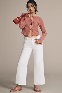 AG Saige High-Rise Crop Wide-Leg Jeans