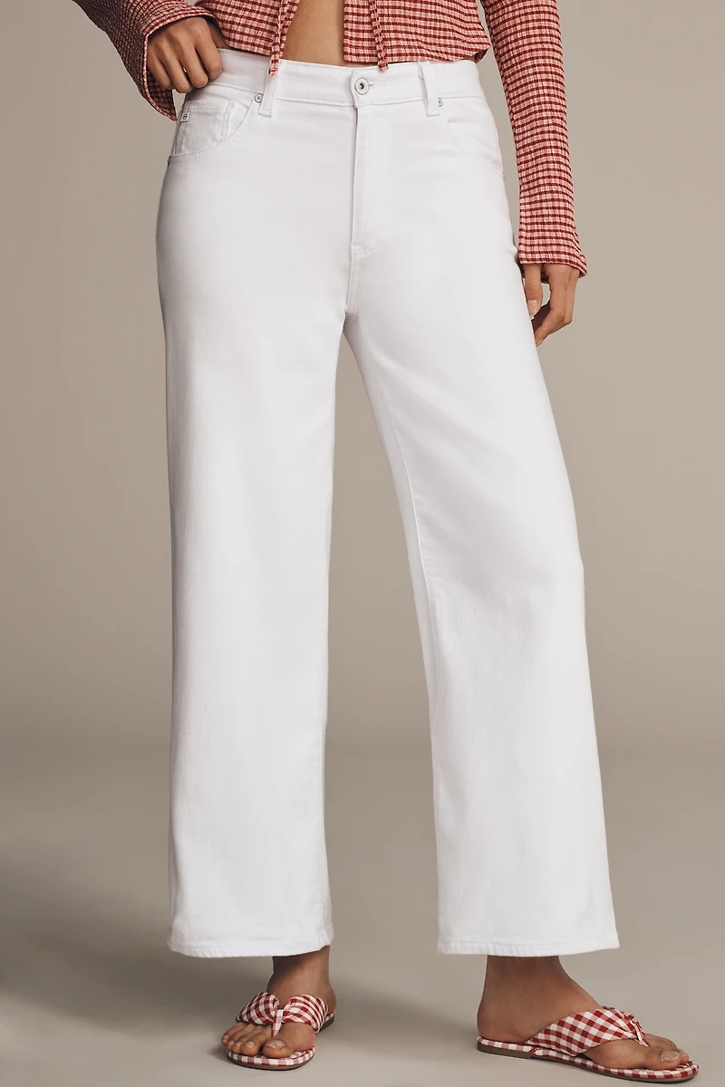AG Saige High-Rise Crop Wide-Leg Jeans