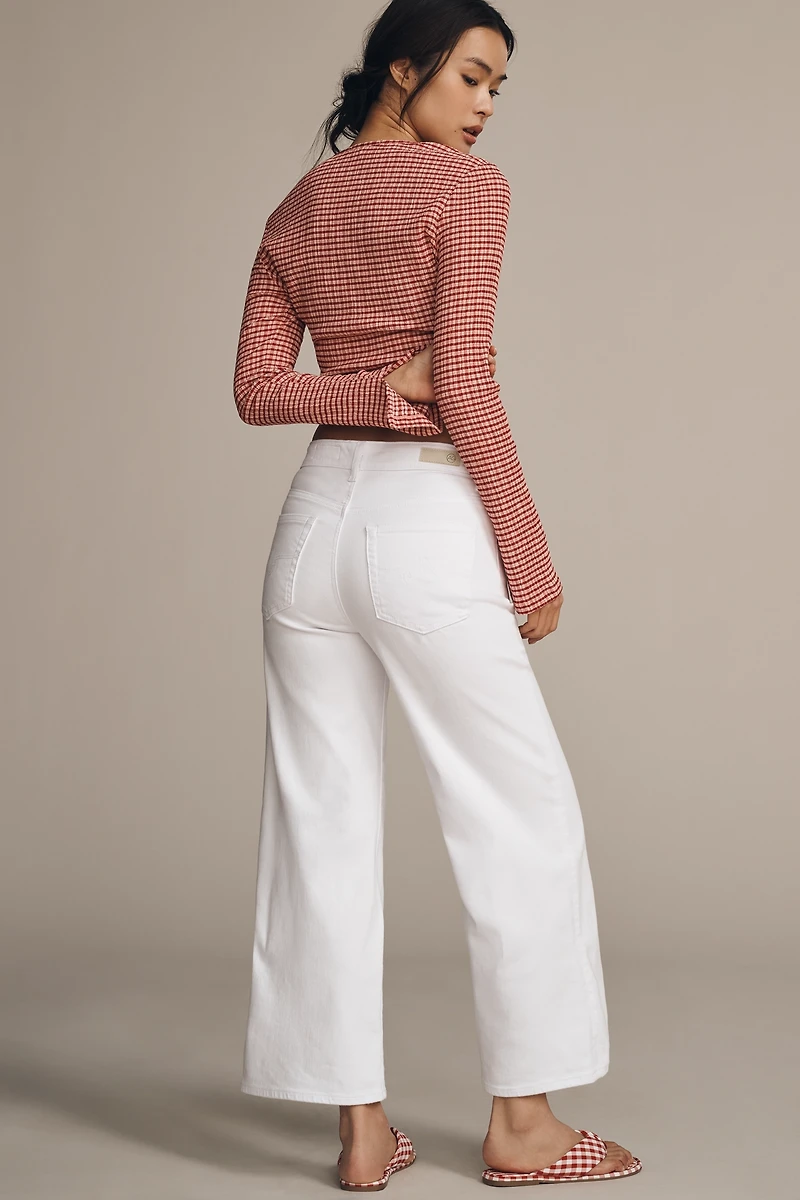 AG Saige High-Rise Crop Wide-Leg Jeans