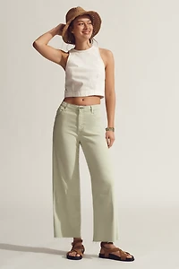 AG Saige Mid-Rise Crop Wide-Leg Jeans