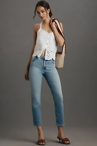 AG Mari Mid-Rise Crop Straight-Leg Jeans