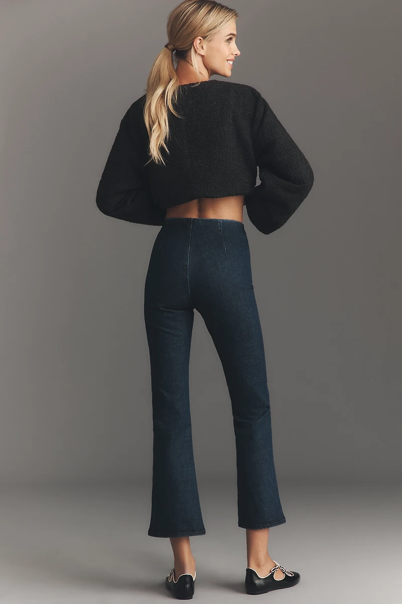 AG Farrah High-Rise Pull-On Crop Bootcut Jeans