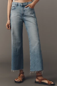AG Saige High-Rise Paneled Crop Wide-Leg Jeans