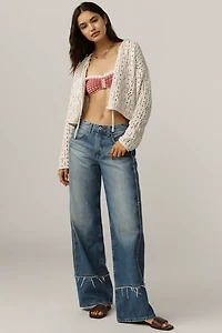 AG Adria Low-Rise Paneled Wide-Leg Jeans