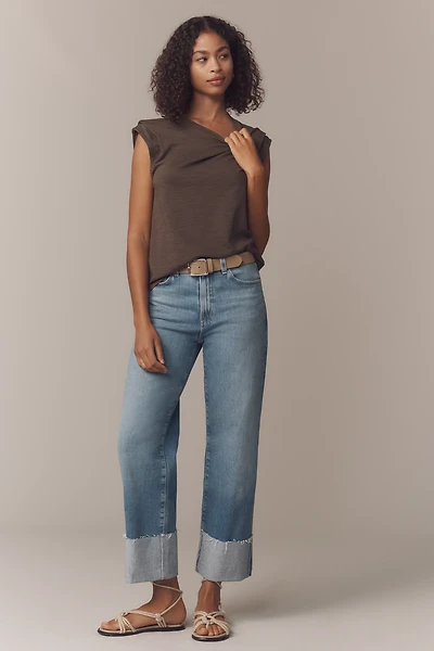 AG Kora High-Rise Cuffed Wide-Leg Jeans