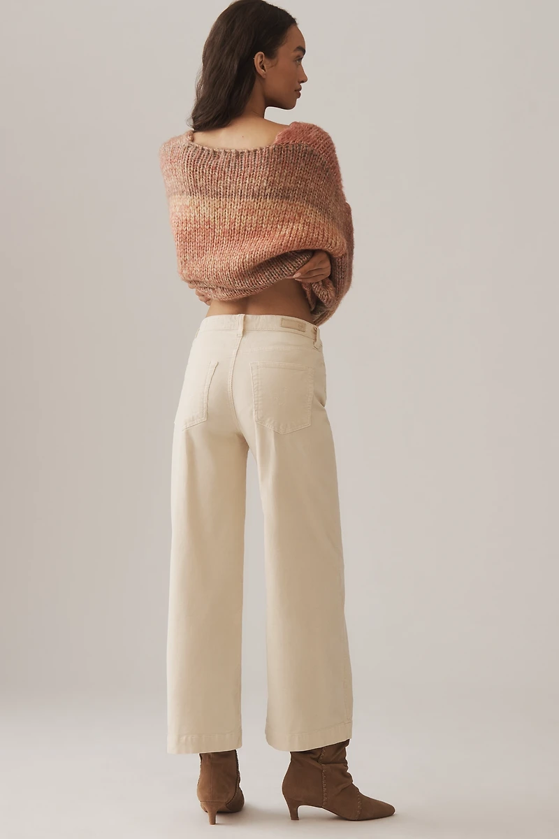 AG Saige Corduroy High-Rise Wide-Leg Crop Jeans