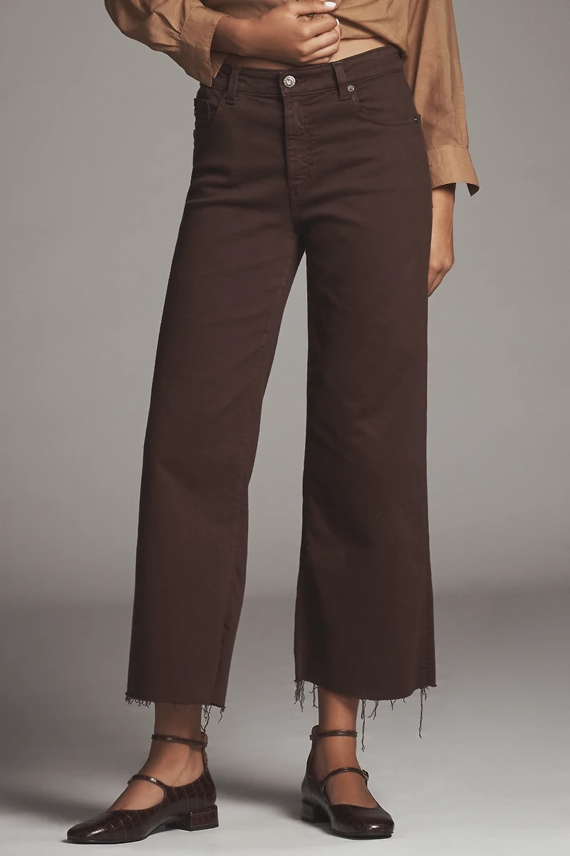 AG Saige High-Rise Crop Wide-Leg Jeans