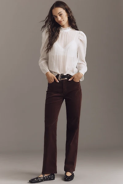 AG Brinley Corduroy High-Rise Straight-Leg Jeans