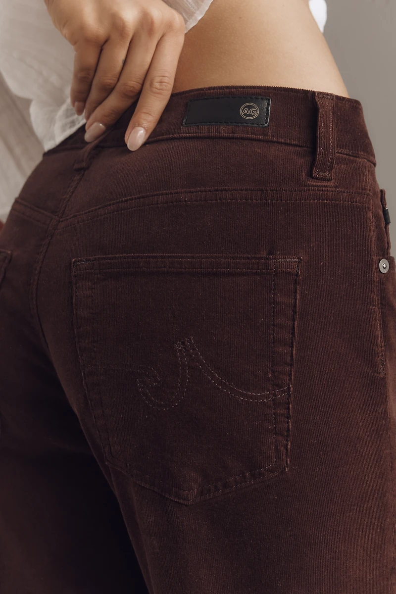 AG Brinley Corduroy High-Rise Straight-Leg Jeans