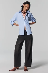 AG Hattie Embellished High-Rise Taper Jeans