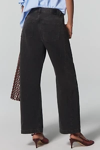 AG Hattie Embellished High-Rise Taper Jeans