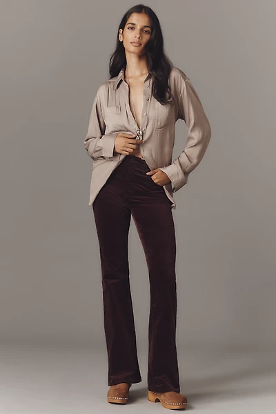 AG Farrah Velvet Mid-Rise Boot-Cut Jeans