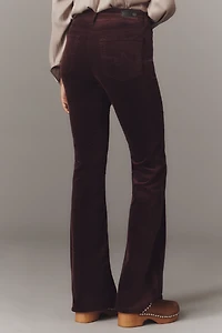 AG Farrah Velvet Mid-Rise Boot-Cut Jeans
