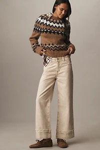 AG Saige High-Rise Crop Wide-Leg Jeans