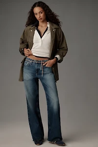 AG Adria Low-Rise Wide-Leg Jeans