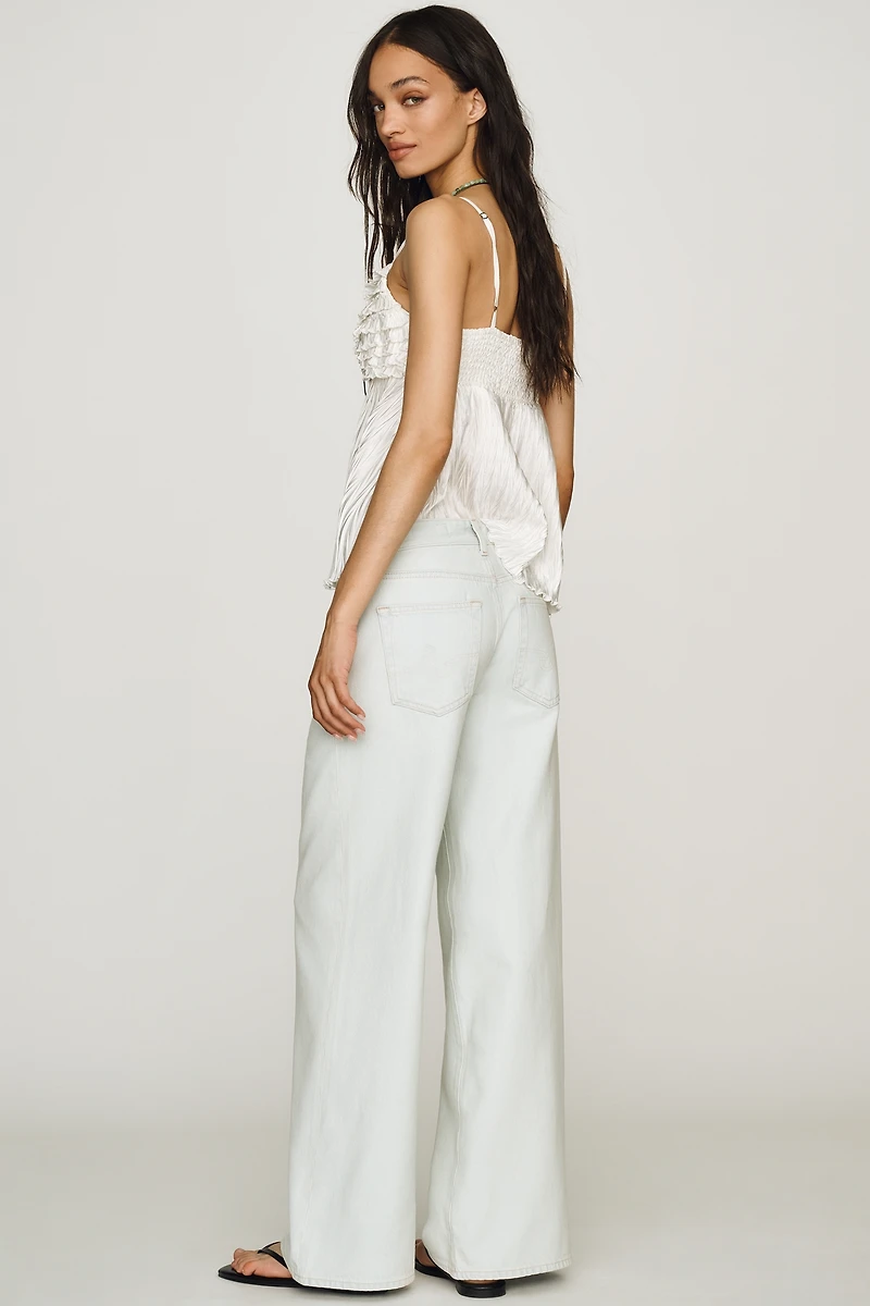 AG Saige Mid Rise Wide Leg Jeans