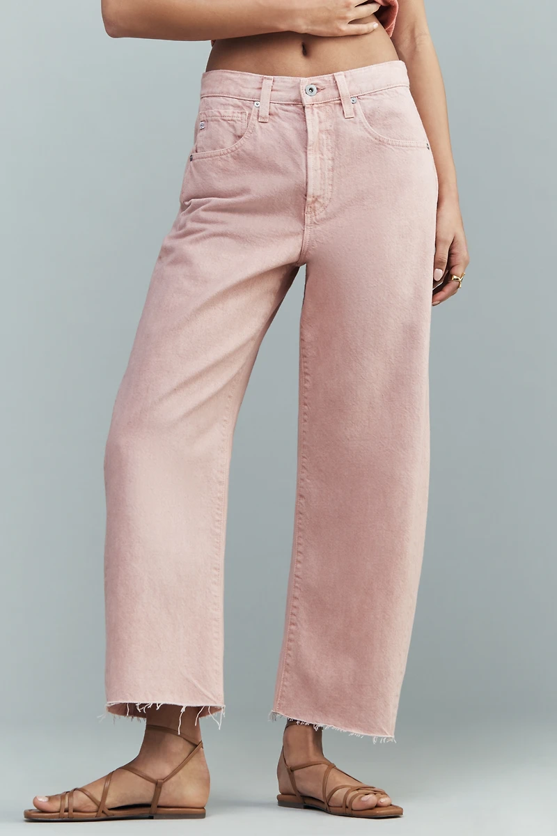 AG Hattie Cotton Crop High-Rise Tapered Jeans