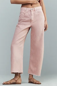 AG Hattie Cotton Crop High-Rise Tapered Jeans