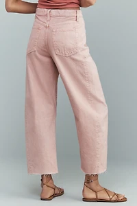 AG Hattie Cotton Crop High-Rise Tapered Jeans