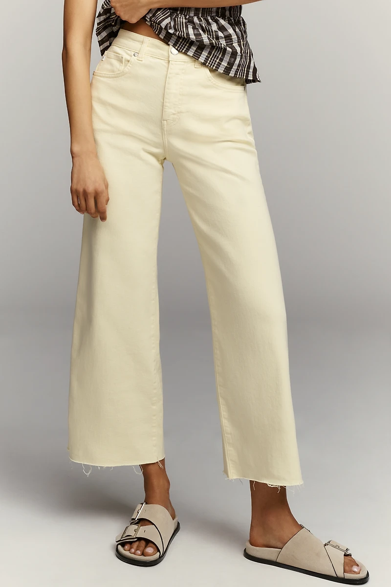 AG Saige High-Rise Crop Wide Leg Jeans
