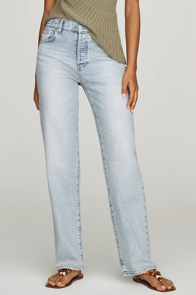 AG Sydney High-Rise Straight-Leg Jeans