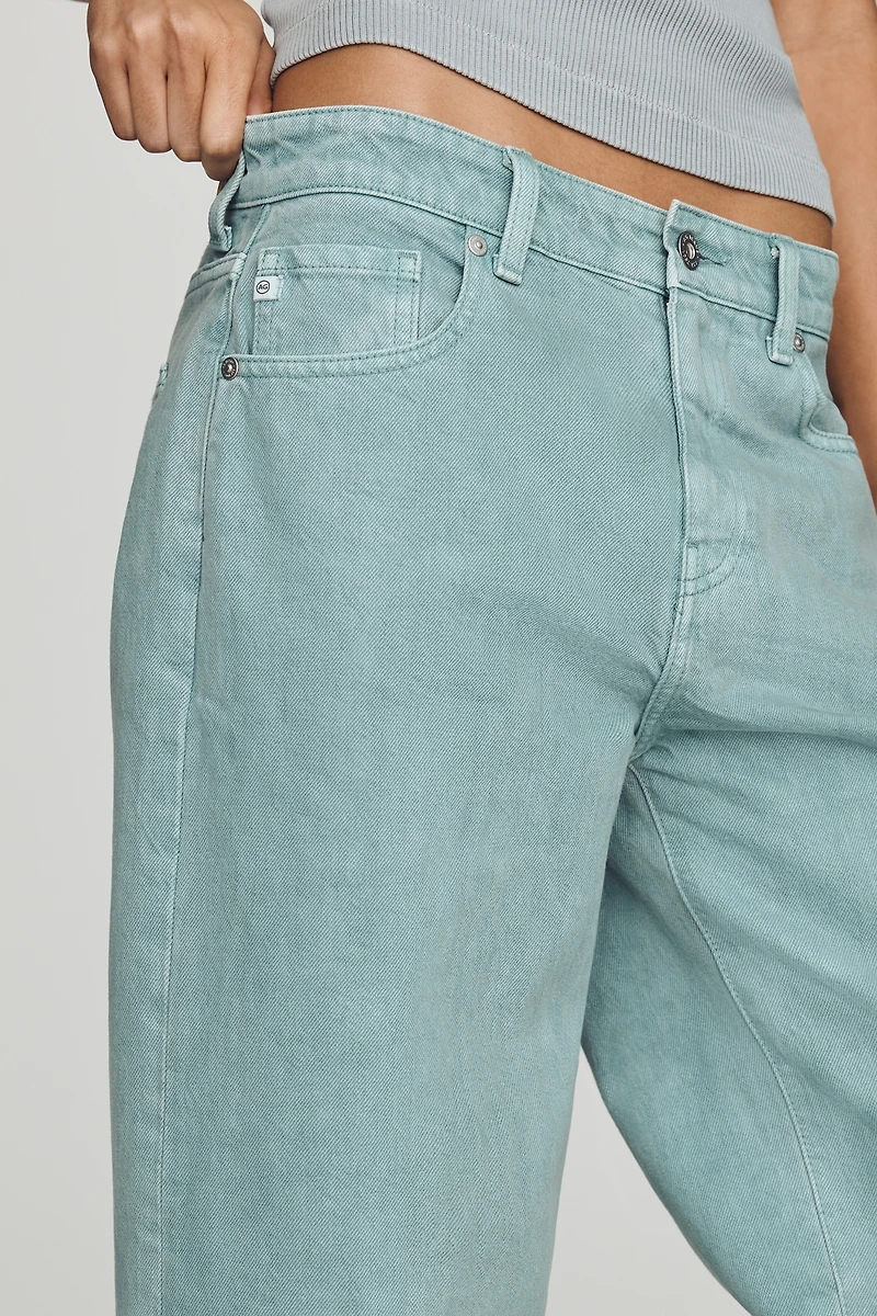 AG Saige Mid-Rise Cropped Wide-Leg Jeans