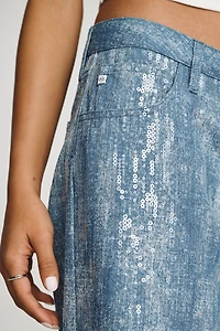 AG Adria Mid-Rise Wide-Leg Jeans