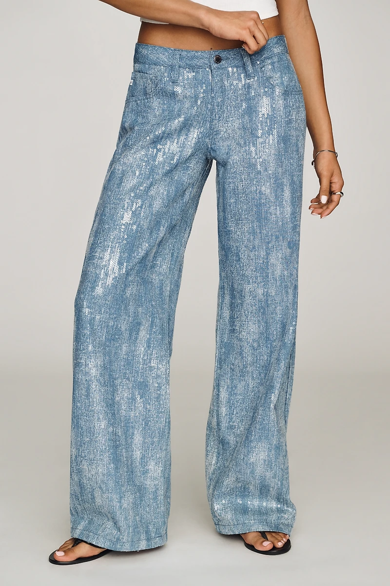 AG Adria Mid-Rise Wide-Leg Jeans