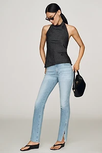 AG Mari Mid-Rise Straight-Leg Jeans